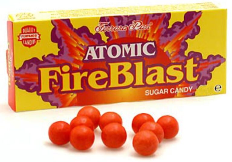 A box of atomic fireblast candy
