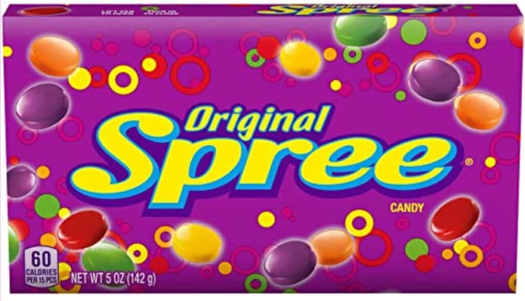 A single box of original spree candy