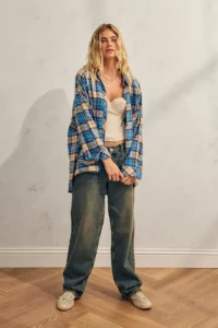Urban Outfitters Women’s Grunge Flannel blue colours
