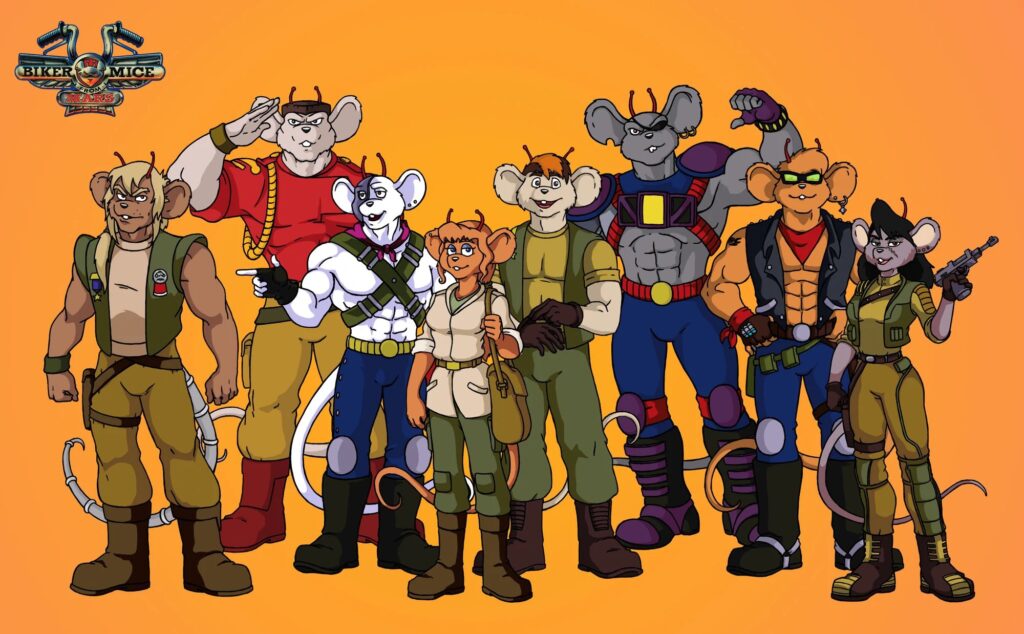 poster for biker mice of mars from the 90s