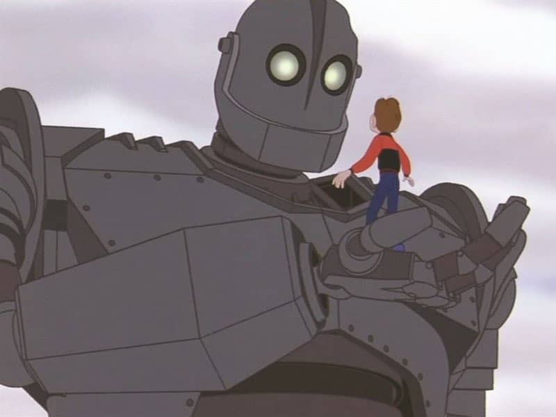 90s robot cartoon the iron giant final scene