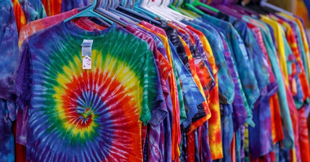 90s grunge shirts and t-shirts store - selling tie-dye shirt