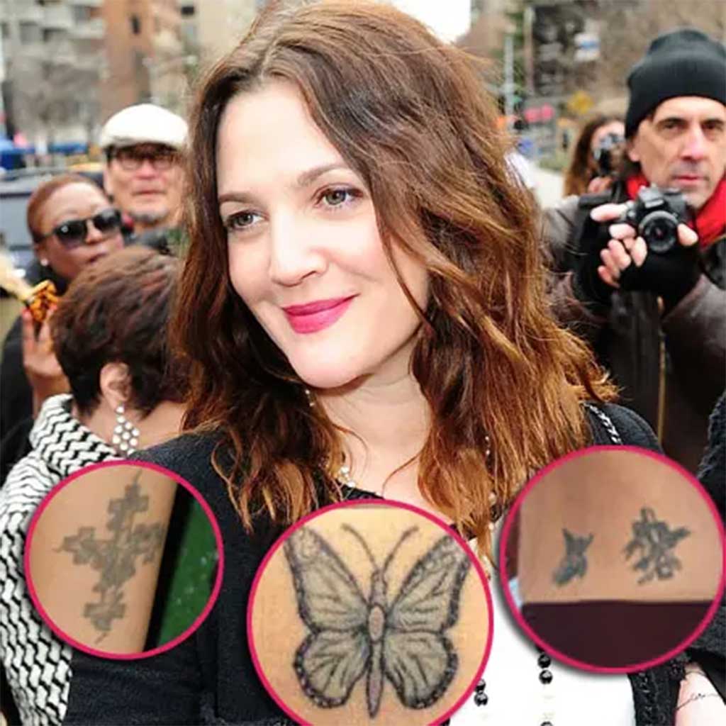 Drew Barrymore Butterfly Tattoo