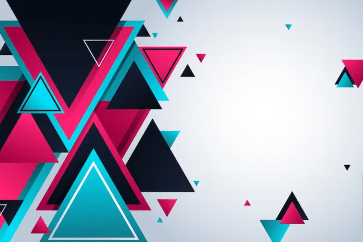 using triangular shapes in 90s background design