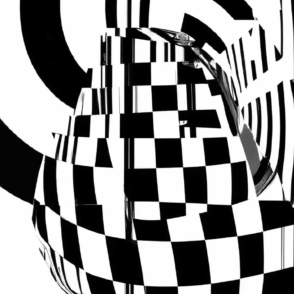 Black and white 90s pattern paradox