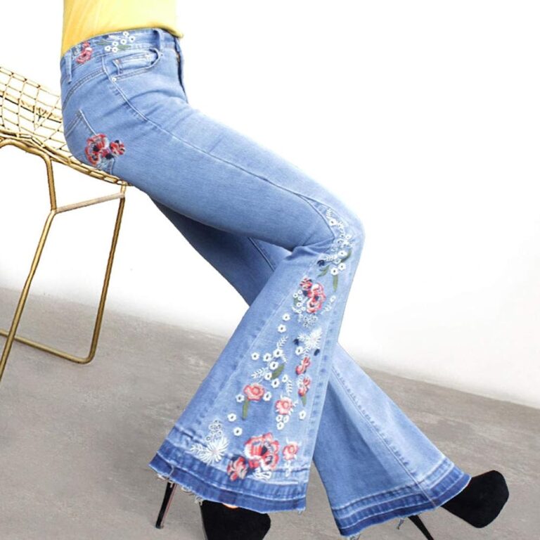 Embroidered Flare Jeans​