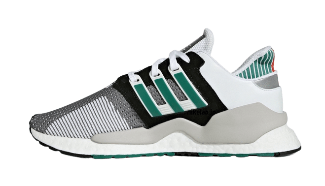 the 90s sneaker adidas EQT Support in green grey and white