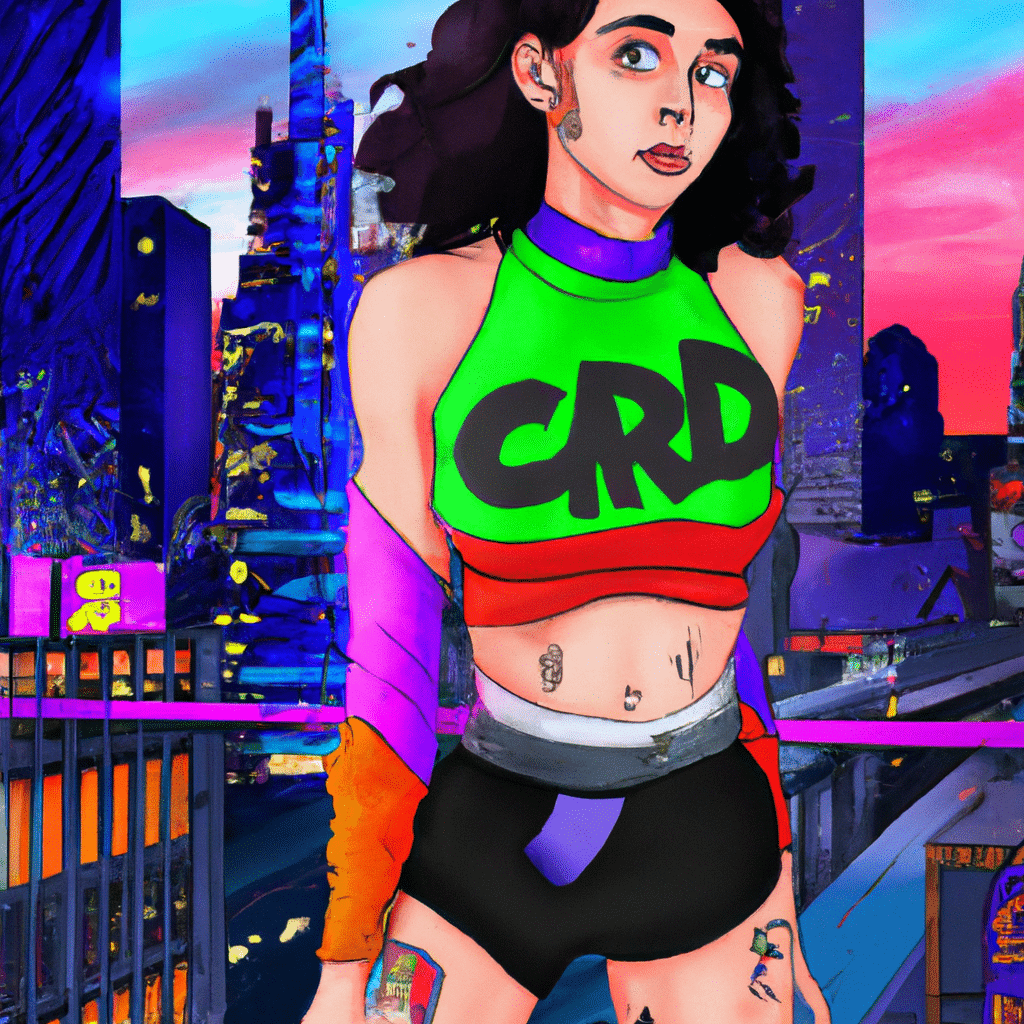 Crop tops from the 1990s created by AI