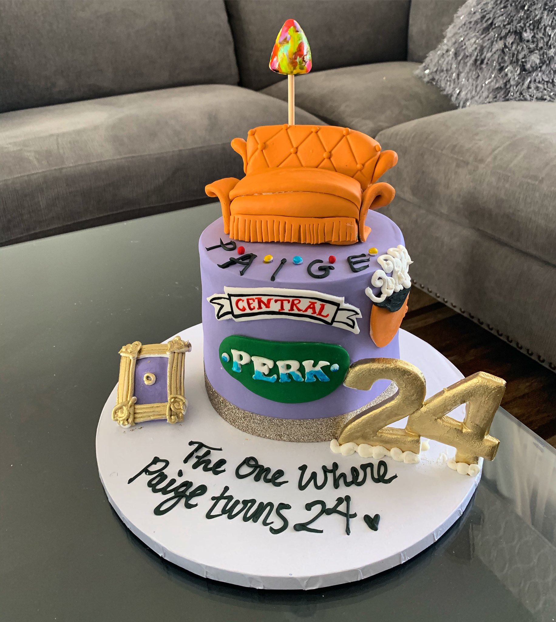 90s themed cake for Friends