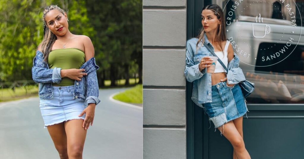 90s cookout outfit - Jean Jackets and Mini Skirts