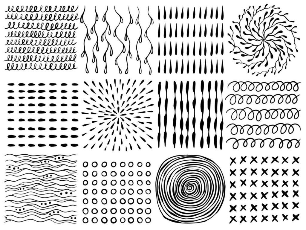 black and white 90s pattern
